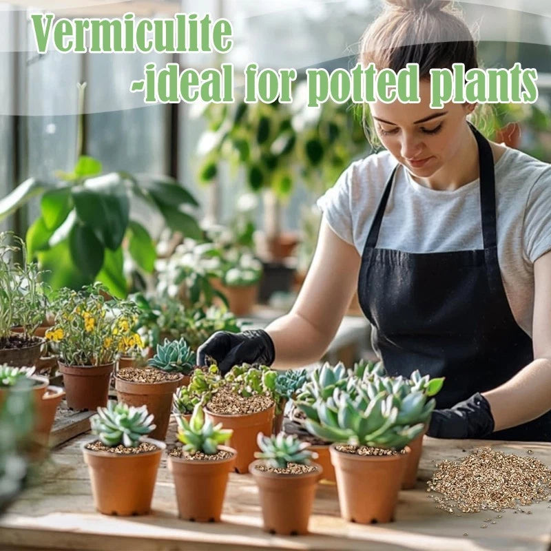 1-quart vermiculite soil conditioner: water retention, aeration, and drainage.