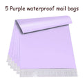 8x12 inch purple waterproof mailing bag, strong adhesive seal, tear resistant