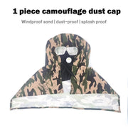 Camouflage Dust Cap Hood with Face Cover - Full Head Neck Protection for Sandbla