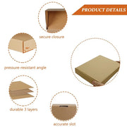 30-Pack Brown Corrugated Mailers 15.8 x 11.8 x 2 inches | Shipping Cardboard Box
