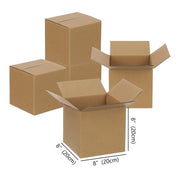 15-pack of 8 x 8 x 8 inch moving boxes, suitable for shipping and transportation