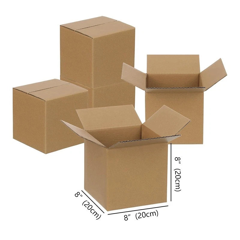 15-pack of 8 x 8 x 8 inch moving boxes, suitable for shipping and transportation