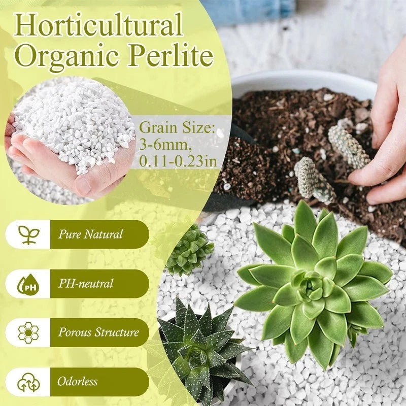 1 quart perlite, suitable for gardening, soil conditioner, and improves drainage
