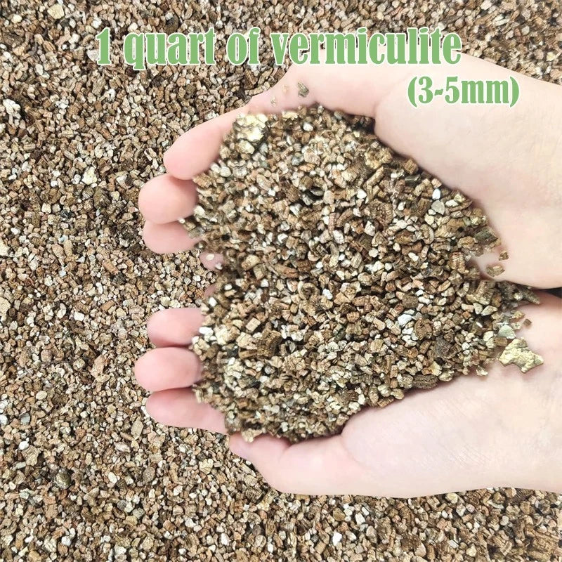 1-quart vermiculite soil conditioner: water retention, aeration, and drainage.