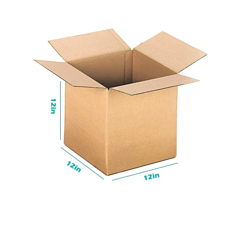25pcs 12x12x12 Inches Corrugated Boxes - Ideal for Shipping & Storage