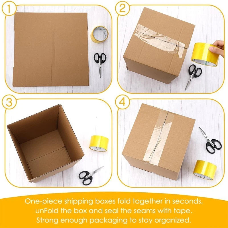 15-pack of 8 x 8 x 8 inch moving boxes, suitable for shipping and transportation