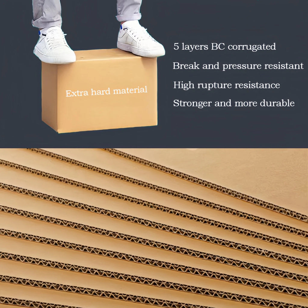 8x6x4 five-layer thickened kraft paper transport box, easy to assemble and mail