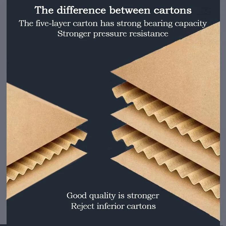 8x6x4 five-layer thickened kraft paper transport box, easy to assemble and mail