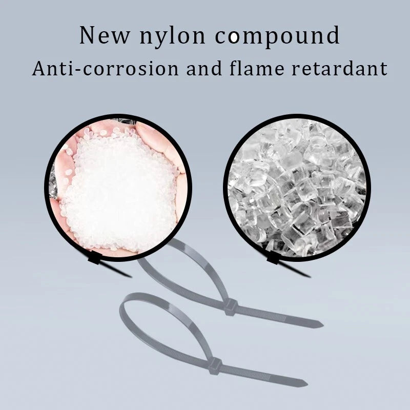 Self-locking nylon cable ties 12 inch, suitable for both indoor and outdoor use