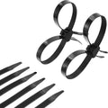 20PCS zipper tie  disposable double police lock cuff elastic nylon bundle