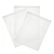 20 frosted zipper garment bags, 10x14in, bulk packaging, with ventilation holes.
