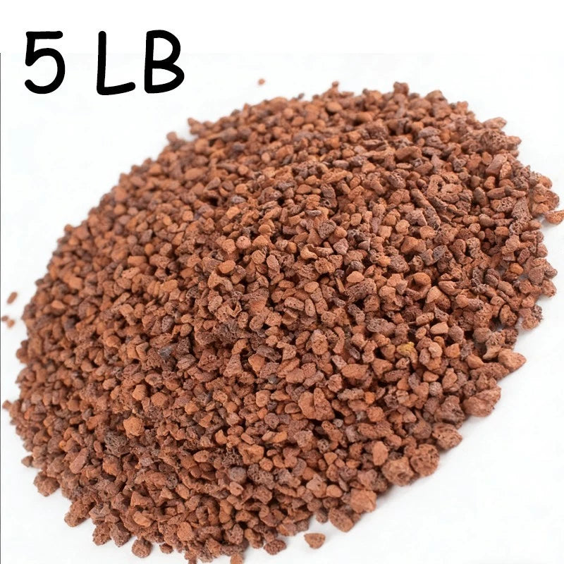 5-lb Bag of Red Volcanic Rock — 1–2 cm Crushed Volcanic Gravel for Potting Mixes
