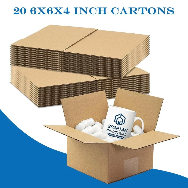 6x6x4 10/20pcs transport box corrugated cardboard box easy to mail and move
