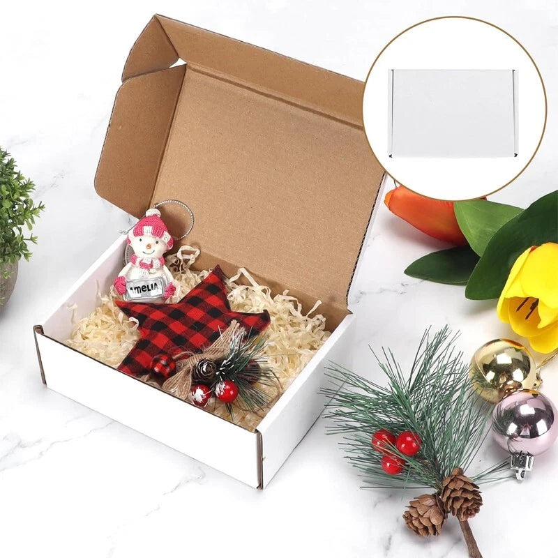 6x4x2 "corrugated box - 10/20 pack - White - Gift wrapping and mailing only