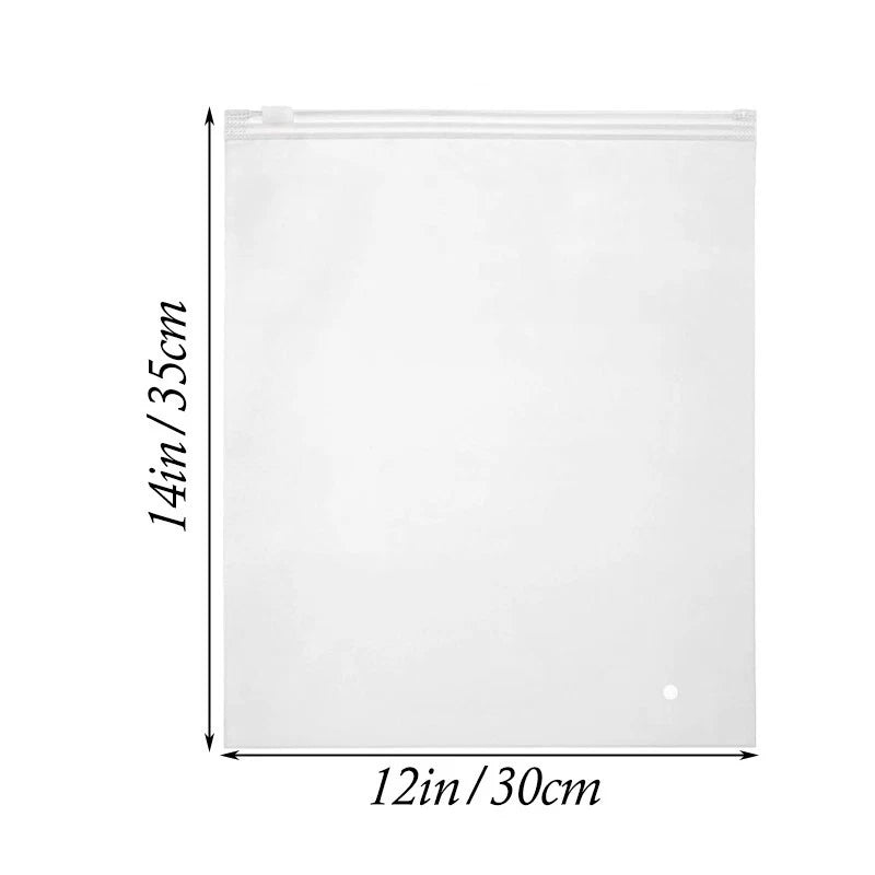 Clothing Shipping Packaging Bags — 20pcs, 12x14 in , Frosted Zipper Plastic Bags