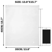 Clothing Shipping Packaging Bags — 20pcs, 14X16 in , Frosted Zipper Plastic Bags