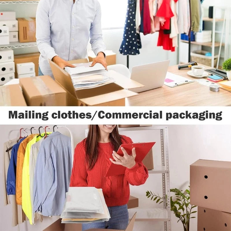 Clothing Shipping Packaging Bags — 20pcs, 14X16 in , Frosted Zipper Plastic Bags