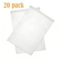20 frosted zipper garment bags, 8x11in, bulk packaging, with ventilation holes.