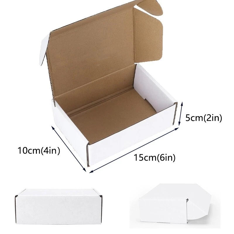 6x4x2 "corrugated box - 10/20 pack - White - Gift wrapping and mailing only